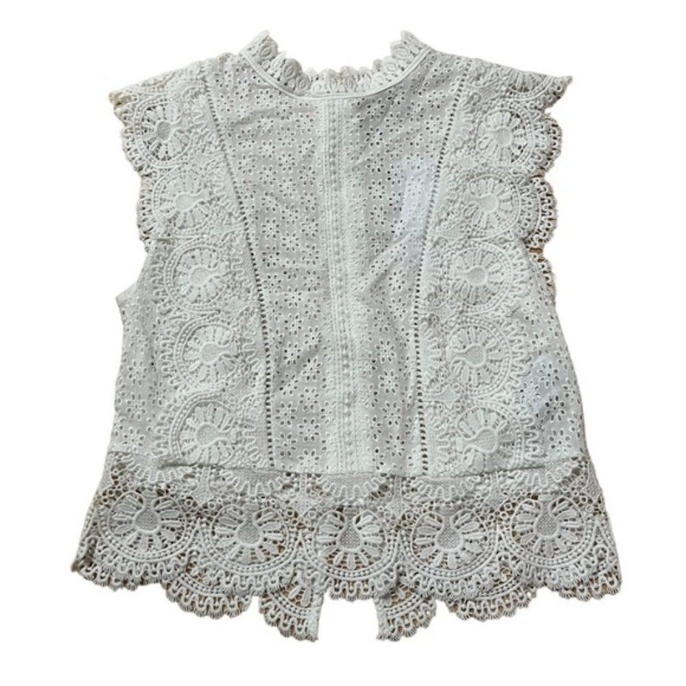 New Ever New Brohden Broderie Crop Blouse Size 4